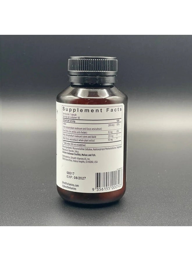 JSHealth تركيبة فيتامينات الشعر والطاقة | فيتامينات نمو الشعر | فيتامينات الشعر للنساء والرجال | مكملات الزنك واليود لنمو الشعر | مكملات تساقط الشعر | (60 كبسولة) - Image 2